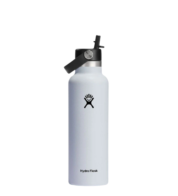 Hydro Flask Standard Mouth With Flex Straw Cap | 21 OZ (Off-White)